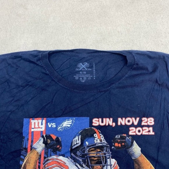 Michael Strahan Jersey Retirement Graphic Tee Thrifted Vintage Style Size XL - Picture 6 of 7